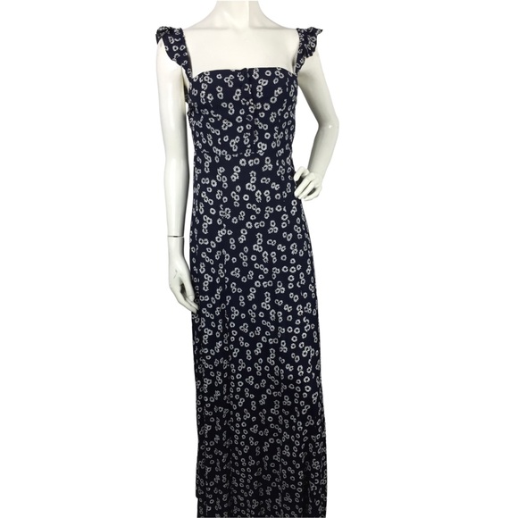 Flynn Skye Maxi Dress Thigh Slit Floral Size S